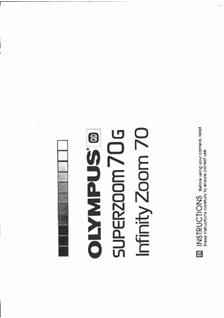 Olympus Superzoom 70 G manual. Camera Instructions.